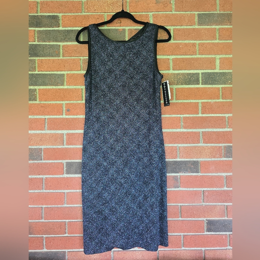 Vintage 1990s Y2K Fitted Maxi Dress Glitter Connected Apparel Made In USA NWT